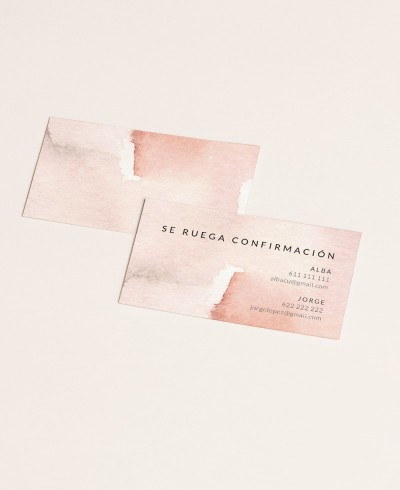 Tarjeta de confirmación de boda terracota