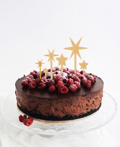 Vista general conjunto cake toppers estrellas