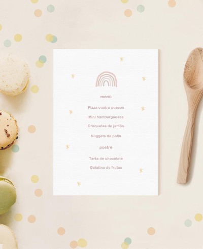 Minuta para cumples infantiles princesas arcoíris