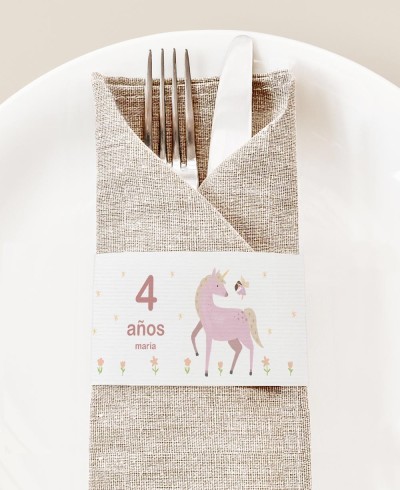 Napkin ring for princess birthdays