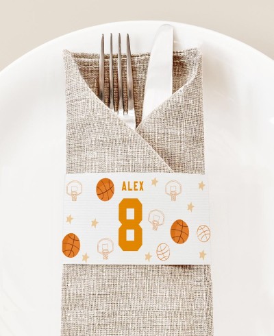 Servilletero para cumpleaños baloncesto