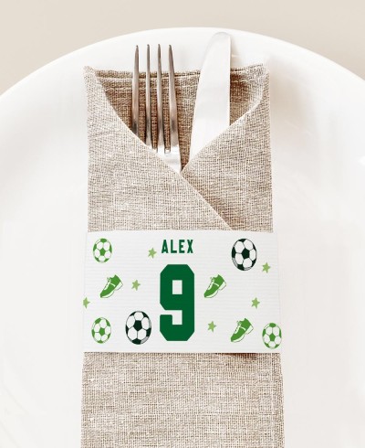 Porta-guardanapos para futebol de aniversário