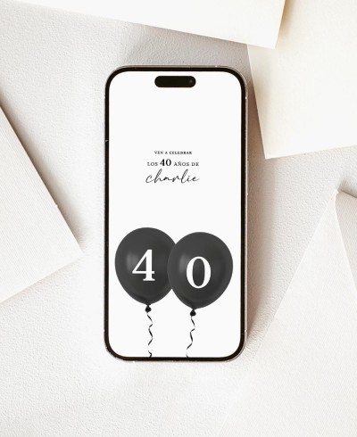 Convite Digital para Balões de Aniversário