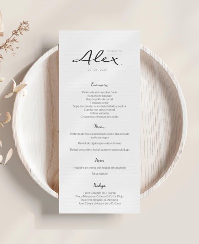 Minutas de bautizo flor margaritas