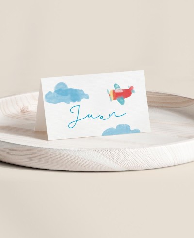 Folded table stand for baptisms initial collection airplane