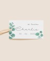Etiqueta decorativa para regalos de bautizo eucalipto botánica