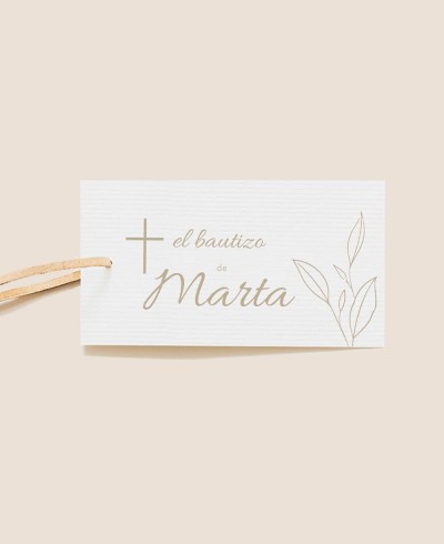 Botanical Classic Cadeau de Baptême Étiquette Décorative