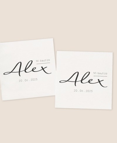 Adesivi quadrati per battesimi tipografici di margherite