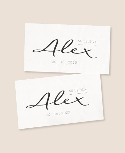 Adesivos retangulares para presentes de batismo com flores tipográficas