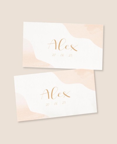 Adhesivos rectangulares para regalos de bautizo clásica acuarela