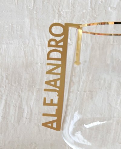 Espaço reservado para copo com nome personalizado