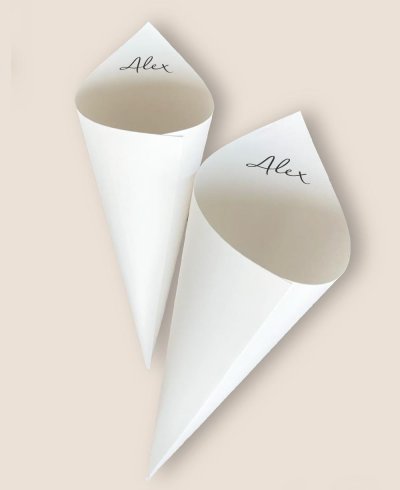 Cônes gommeux pour baptêmes typographiques
