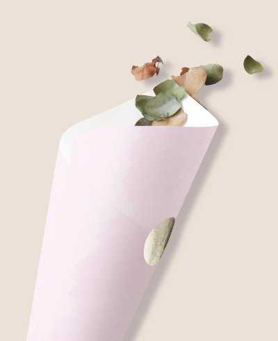 Cônes de bonbons pour baptêmes rose aquarelle