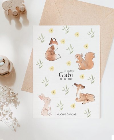 Capa de agradecimento ao batismo de animais