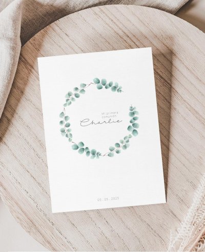 Invitation for eucalyptus botanical communion