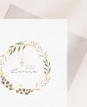 Invitation Zoom pour communions, croix et fleurs