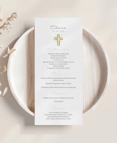 Menu de communion de fruits de mer portrait de fille