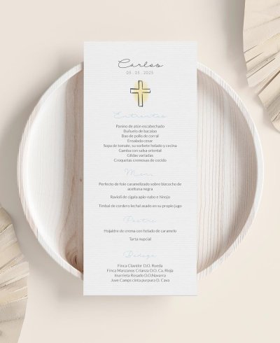 Fisch Kommunion Menü Kind Porträt