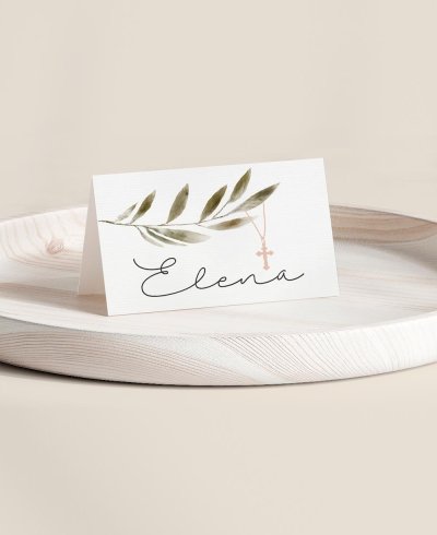 Marcasitios plegado para comunión colección cruz