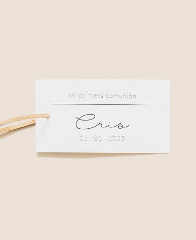 Etiqueta retangular de comunhão tradicional