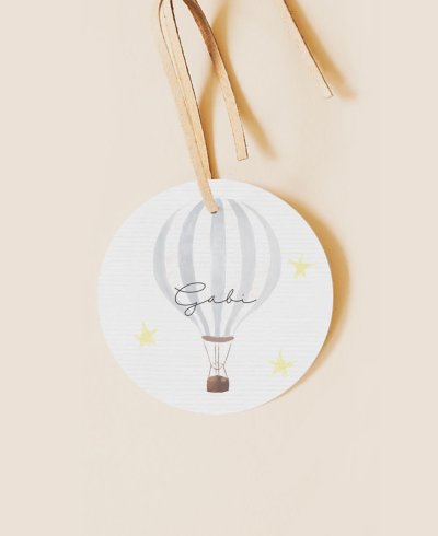 Étiquette ronde pour communions en ballon