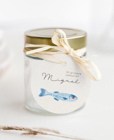 Etichette circolari per la comunione marinara