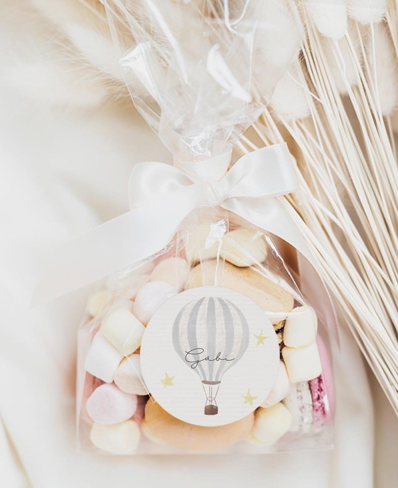 Adhésif rond pour communions ciel