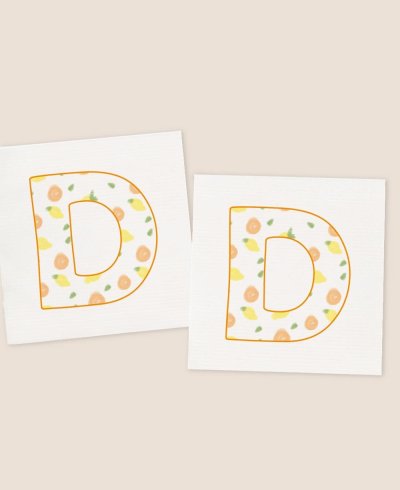 Pegatina cuadrada para comuniones frutas colores