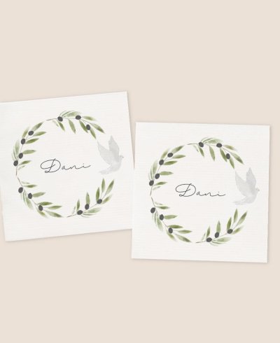 Quadratischer Aufkleber für botanische Kommunionen