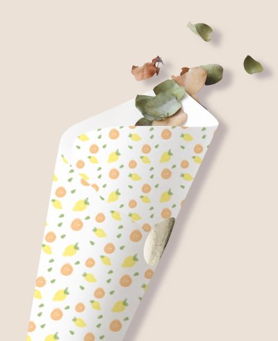 Gelatina di fagioli coni frutta prima comunione dettaglio