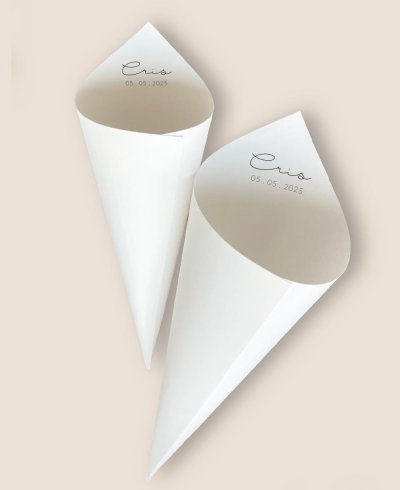 Cono para chuches comunión tipográfica