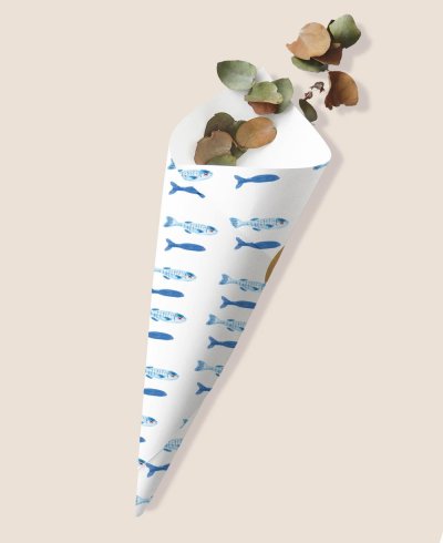 Cono para chuches comunión peces