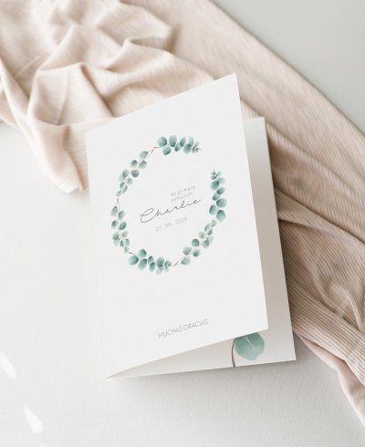 Personalized eucalyptus communion reminder