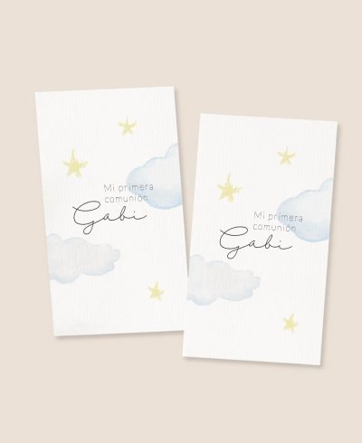 Pegatinas rectangulares verticales comunión cielo