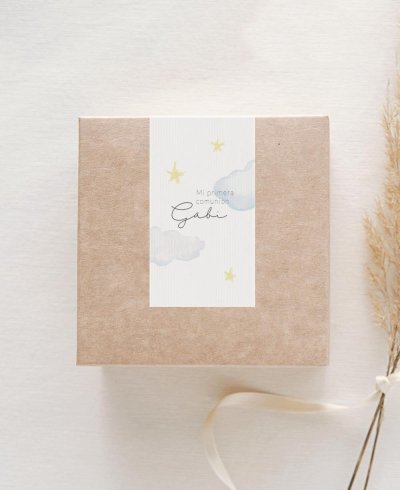 Adesivo comunione verticale rettangolare cielo