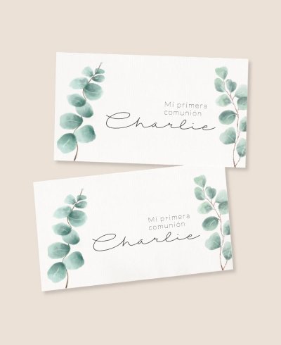 Adesivi per la comunione all'eucalipto rettangolari orizzontali