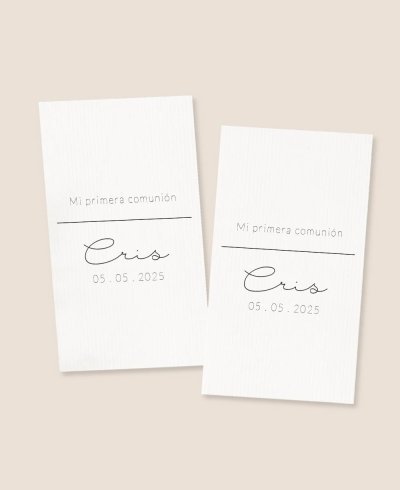 Pegatinas rectangulares verticales comunión margaritas