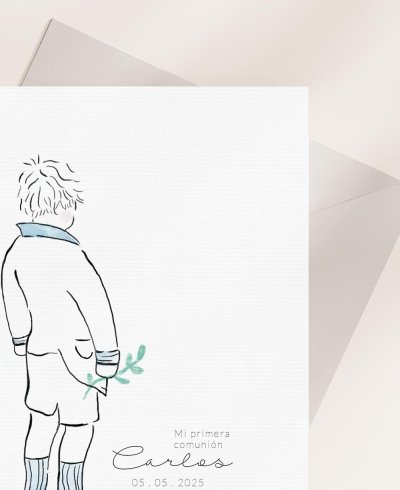 Agradecimiento para comuniones niño