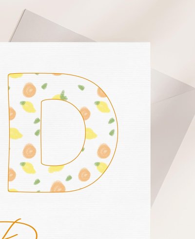 Agradecimiento para comuniones inicial frutas