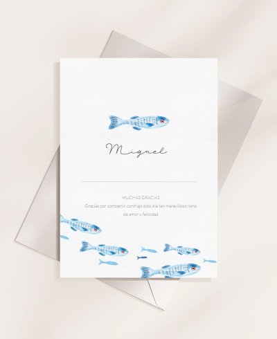 Recordatorios para comuniones peces