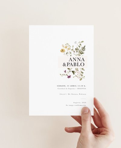 Frühling März Hochzeitseinladung | Feder-Design