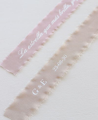 Fitas de seda com personalização