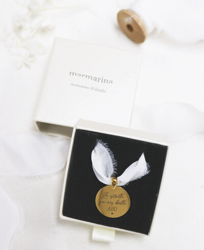 Packaging medalla bodas