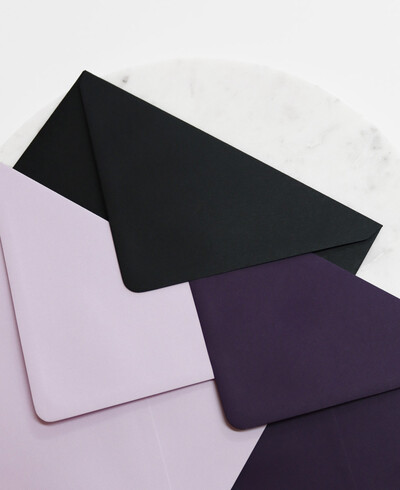 Sobres para invitaciones de boda negros