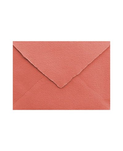 Handmade Coral B6 Minister Envelope for Invitations | Marmarina