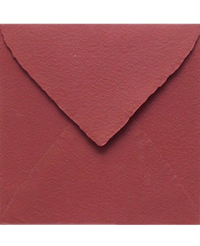 Busta Quadrata Bordeaux Fatta a Mano per Inviti | Marmarina