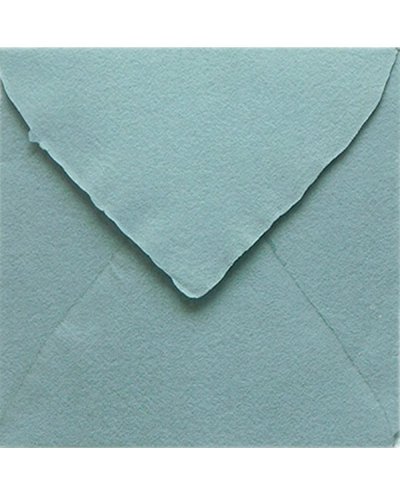 gepuderte blaue quadratische handgemachte Umschlag für Einladungen | Marmarina