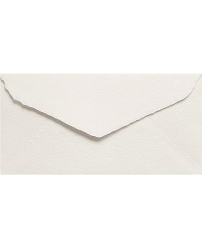 Enveloppe DL blanc cassé américain faite à la main pour invitations | Marmarina