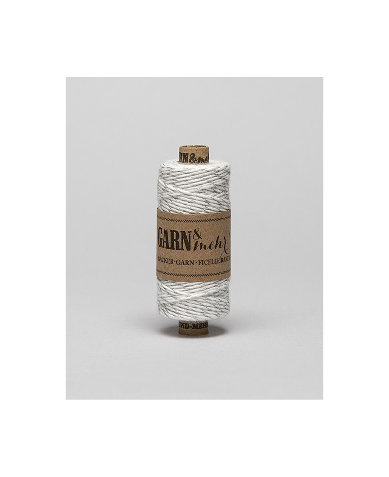 Cordel de Plata Blanco Baker Twine | Cordeles Plateados de Algodón Natural