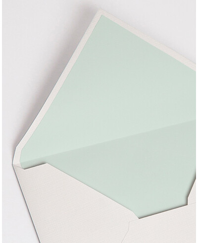 Enveloppes doublées menthe | Marmarina